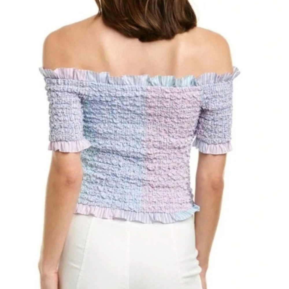 Petersyn Kinsey smocked off the shoulder Multicolor - Picture 2 of 5